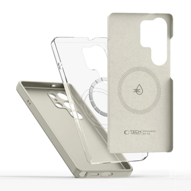Tech-Protect Liquid Silikoninis MagSafe Dėklas skirtas Samsung Galaxy S25 Ultra - Baltas 1