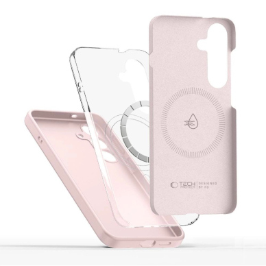 Tech-Protect Liquid Silikoninis MagSafe iPhone 16e Dėklas - Rožinis 1