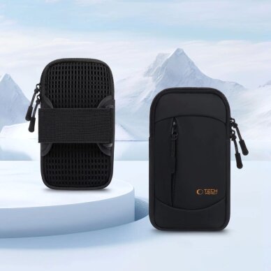 Sportinė rankovė Tech-Protect M6 Universal – juoda ir oranžinė 2 Sportinė rankovė Tech-Protect M6 Universal – juoda ir oranžinė 2