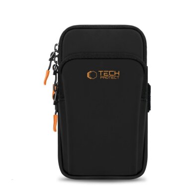 Universalus sportinis dėklas Tech-Protect M7 Armband – juodas ir oranžinis 1