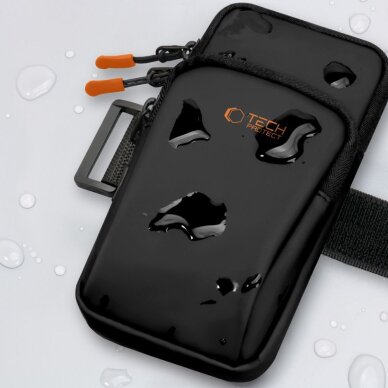Universalus sportinis dėklas Tech-Protect M7 Armband – juodas ir oranžinis 6