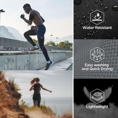 Universalus sportinis dėklas Tech-Protect M7 Armband – juodas ir oranžinis 8