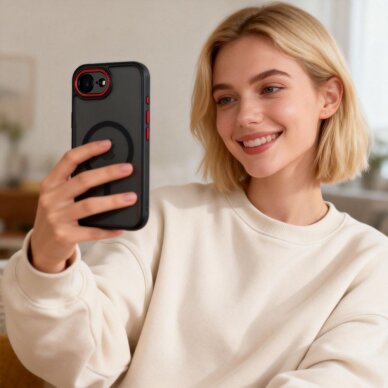 Iphone 16e / Iphone 17e / 17e Tech-Protect MagCam dėklas – pusiau skaidrus 7 Iphone 16e / Iphone 17e / 17e Tech-Protect MagCam dėklas – pusiau skaidrus 7