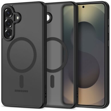 Samsung Galaxy S26+ Tech-Protect MagCam MagSafe dėklas – matinė juoda
