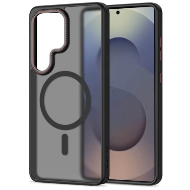 Samsung Galaxy S26 Ultra Tech-Protect MagCam MagSafe dėklas – juodas ir raudonas 1