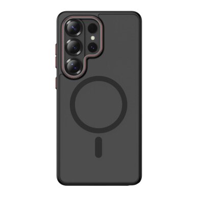 Samsung Galaxy S26 Ultra Tech-Protect MagCam MagSafe dėklas – juodas ir raudonas 2