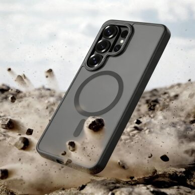 Samsung Galaxy S26 Ultra Tech-Protect MagCam MagSafe dėklas – matinė juoda 5