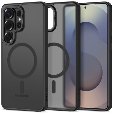 Samsung Galaxy S26 Ultra Tech-Protect MagCam MagSafe dėklas – matinė juoda