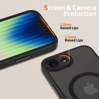 iPhone 16e – Tech-Protect MagCam MagSafe dėklas - Matinis juodas 3
