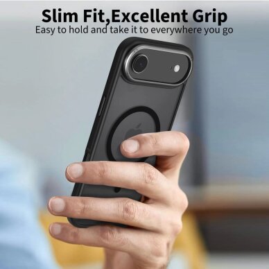 iPhone 17 Air dėklas Tech-Protect MagEdge MagSafe – matinės juodos spalvos 3 iPhone 17 Air dėklas Tech-Protect MagEdge MagSafe – matinės juodos spalvos 3