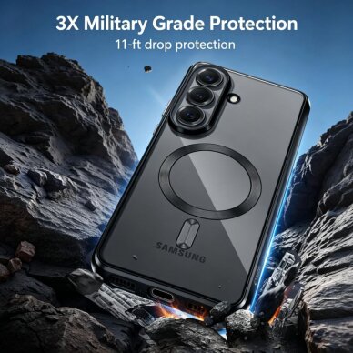 Samsung Galaxy S26 Tech-Protect MagFlex dėklas – juodas skaidrus 3 Samsung Galaxy S26 Tech-Protect MagFlex dėklas – juodas skaidrus 3
