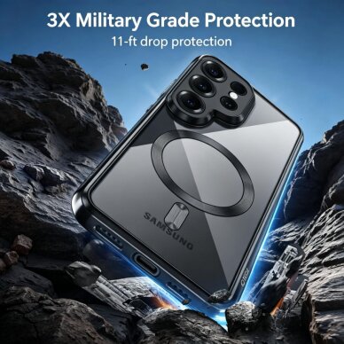 Samsung Galaxy S26 Ultra Tech-Protect MagFlex dėklas – juodas skaidrus 3