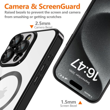 Tech-Protect MagFlex MagSafe Dėklas iPhone 16 Pro Max - Juodas 3 Tech-Protect MagFlex MagSafe Dėklas iPhone 16 Pro Max - Juodas 3