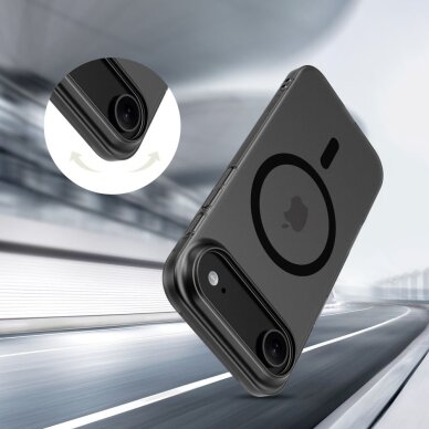 iPhone 17 Air dėklas Tech-Protect MagFlex su MagSafe – matinės juodos spalvos 1