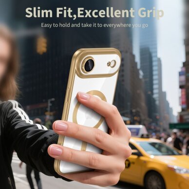 iPhone 17 Air dėklas Tech-Protect MagFlex su MagSafe – permatomas auksinis 3 iPhone 17 Air dėklas Tech-Protect MagFlex su MagSafe – permatomas auksinis 3