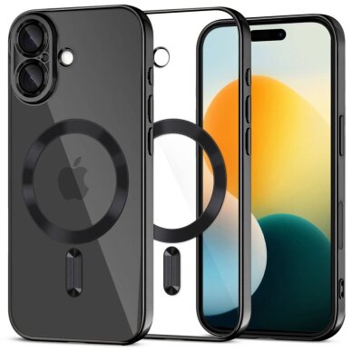 iPhone 17 dėklas Tech-Protect MagFlex su MagSafe – skaidrus juodas iPhone 17 dėklas Tech-Protect MagFlex su MagSafe – skaidrus juodas