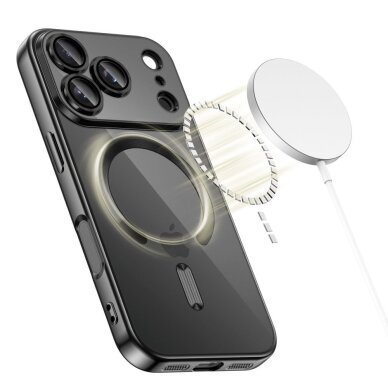 iPhone 17 Pro Max dėklas Tech-Protect MagFlex su MagSafe – juodas, skaidrus 1
