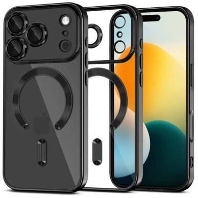 Akcija! iPhone 17 Pro Max dėklas Tech-Protect MagFlex su MagSafe – juodas, skaidrus Akcija! iPhone 17 Pro Max dėklas Tech-Protect MagFlex su MagSafe – juodas, skaidrus