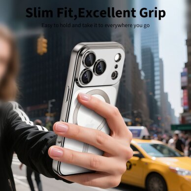 iPhone 17 Pro Max Tech-Protect MagFlex MagSafe dėklas – skaidrus sidabrinis 4 iPhone 17 Pro Max Tech-Protect MagFlex MagSafe dėklas – skaidrus sidabrinis 4