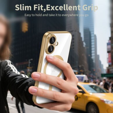 iPhone 17 dėklas Tech-Protect MagFlex su MagSafe – skaidrus auksinis 3 iPhone 17 dėklas Tech-Protect MagFlex su MagSafe – skaidrus auksinis 3