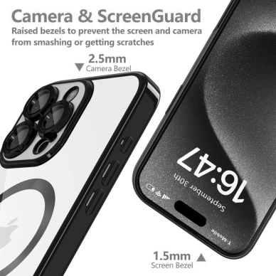 Samsung Galaxy A56 5G – Tech-Protect MagFlex MagSafe dėklas - Skaidriai rožinis 2