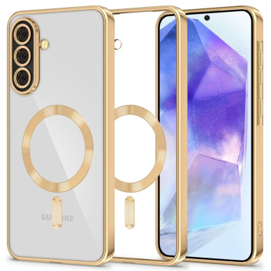 Tech-Protect MagFlex MagSafe Dėklas skirtas Samsung Galaxy A56 5G - Permatomas Auksinis