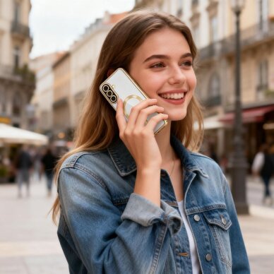 Samsung Galaxy A57 5G Tech-Protect MagFlex MagSafe dėklas – auksinis skaidrus 4