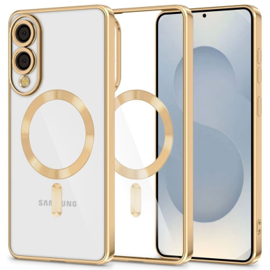 Samsung Galaxy S25 Edge – Tech-Protect MagFlex MagSafe dėklas - Skaidrus auksinis