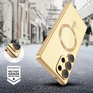 Tech-Protect MagFlex MagSafe Dėklas skirtas Samsung Galaxy S25 Ultra - Permatomas Auksinis 3 Tech-Protect MagFlex MagSafe Dėklas skirtas Samsung Galaxy S25 Ultra - Permatomas Auksinis 3