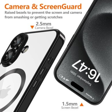 Akcija! Tech-Protect MagFlex MagSafe dėklas iPhone 16E - permatomas  2