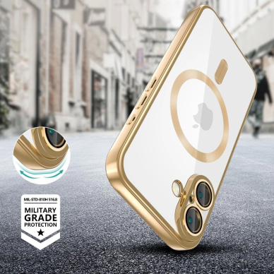 Tech-Protect MagFlex MagSafe dėklas iPhone 16E - auksinis 1 Tech-Protect MagFlex MagSafe dėklas iPhone 16E - auksinis 1