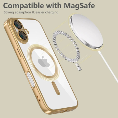 Tech-Protect MagFlex MagSafe dėklas iPhone 16E - auksinis 3 Tech-Protect MagFlex MagSafe dėklas iPhone 16E - auksinis 3