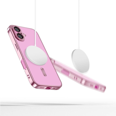 iPhone 16 Tech-Protect MagFlex MagSafe dėklas - skaidrus / rožinis 4