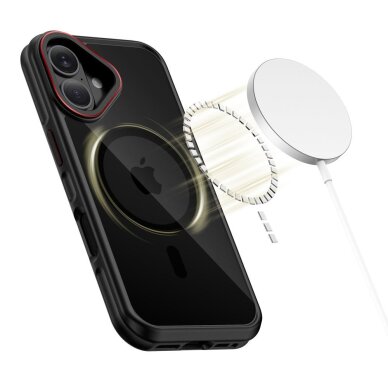 iPhone 17 Tech-Protect MagHybrid MagSafe dėklas – juodas / raudonas 2 iPhone 17 Tech-Protect MagHybrid MagSafe dėklas – juodas / raudonas 2