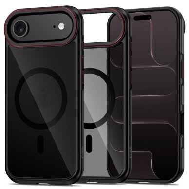 iPhone Air Tech-Protect MagHybrid MagSafe dėklas – juodas / raudonas iPhone Air Tech-Protect MagHybrid MagSafe dėklas – juodas / raudonas