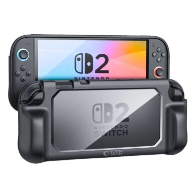 Nintendo Switch 2 dėklas Tech-Protect MagMat – juodas ir skaidrus 1