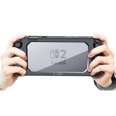 Nintendo Switch 2 dėklas Tech-Protect MagMat – juodas ir skaidrus 5