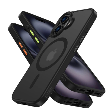 iPhone 16 Tech-Protect MagMat Magsafe 3 dalių dėklas - matinės juodos 1