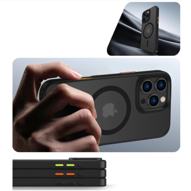 iPhone 16 Pro Tech-Protect MagMat Magsafe 3 dalių dėklas - matinės juodos 2