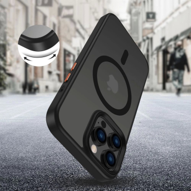 iPhone 16 Pro Tech-Protect MagMat Magsafe 3 dalių dėklas - matinės juodos 3
