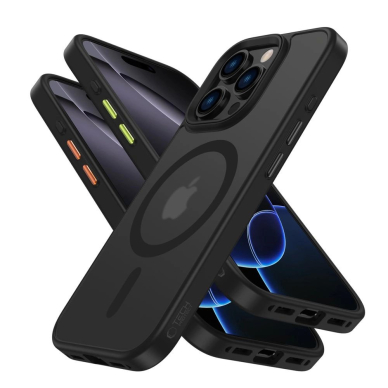 iPhone 16 Pro Max Tech-Protect MagMat Magsafe 3 dalių dėklas - matinės juodos 1