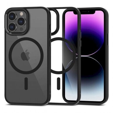 Tech-Protect MagMat MagSafe Dėklas iPhone 13 Pro Max - Permatomas Juodas Tech-Protect MagMat MagSafe Dėklas iPhone 13 Pro Max - Permatomas Juodas