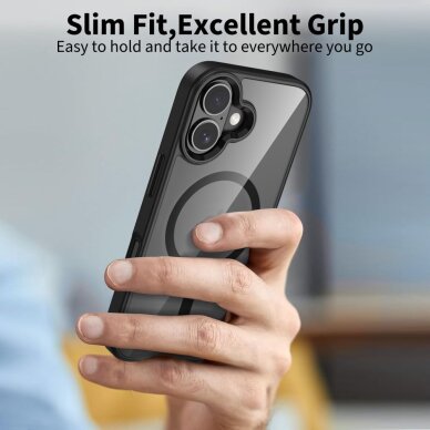 iPhone 17 dėklas Tech-Protect MagMat su MagSafe – juodas, skaidrus 4 iPhone 17 dėklas Tech-Protect MagMat su MagSafe – juodas, skaidrus 4