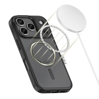 iPhone 17 Pro dėklas Tech-Protect MagMat su MagSafe – matinės juodos spalvos 1