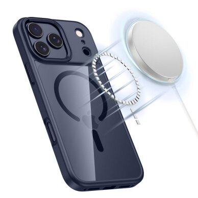 iPhone 17 Pro Max Tech-Protect MagMat MagSafe dėklas – skaidrus tamsiai mėlynas 1