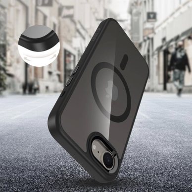 Nothing Phone 3A – Tech-Protect MagMat MagSafe dėklas - Skaidrus/Juodas 3