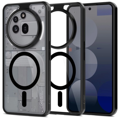 Nothing Phone 3A Pro – Tech-Protect MagMat MagSafe dėklas - Skaidriai juodas Nothing Phone 3A Pro – Tech-Protect MagMat MagSafe dėklas - Skaidriai juodas
