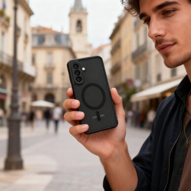 Samsung Galaxy A57 5G Tech-Protect Magmat MagSafe dėklas – pusiau skaidrus 3