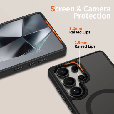 Tech-Protect MagMat MagSafe Dėklas skirtas Samsung Galaxy S25 Ultra - Permatomas Juodas 2 Tech-Protect MagMat MagSafe Dėklas skirtas Samsung Galaxy S25 Ultra - Permatomas Juodas 2