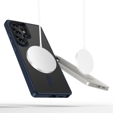 Samsung Galaxy S25 Ultra – Tech-Protect MagMat MagSafe dėklas - Skaidriai mėlynas 1